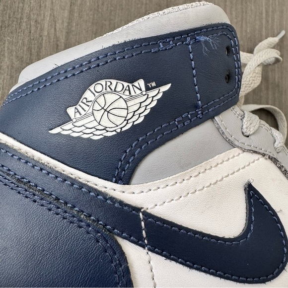 Nike Air Jordan Mid blue gray white sneakers shoes size women 7 or Y5.5 - Picture 9 of 12